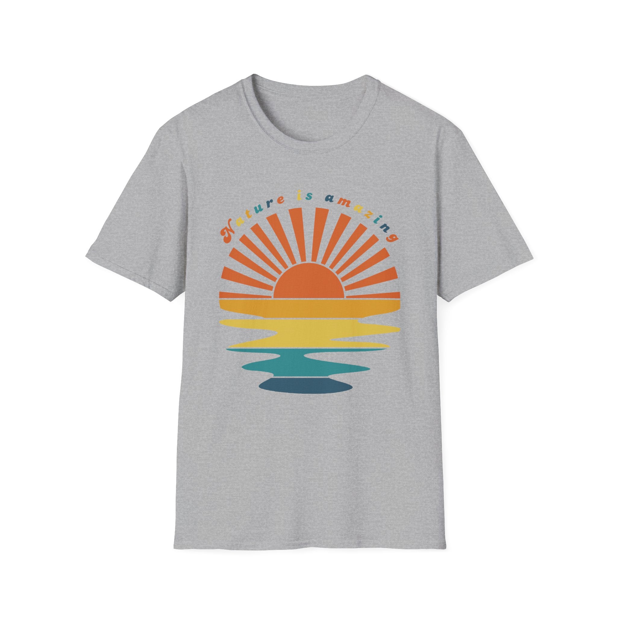 Retro Sunset Rays Wavy Shirt, Sun Shirt, Retro Sunshine Shirt, Sun Rays Tee, Beachy Vibes Tee, Retro Summer Time , Sunset Tshirt