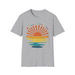 Retro Sunset Rays Wavy Shirt, Sun Shirt, Retro Sunshine Shirt, Sun Rays Tee, Beachy Vibes Tee, Retro Summer Time , Sunset Tshirt