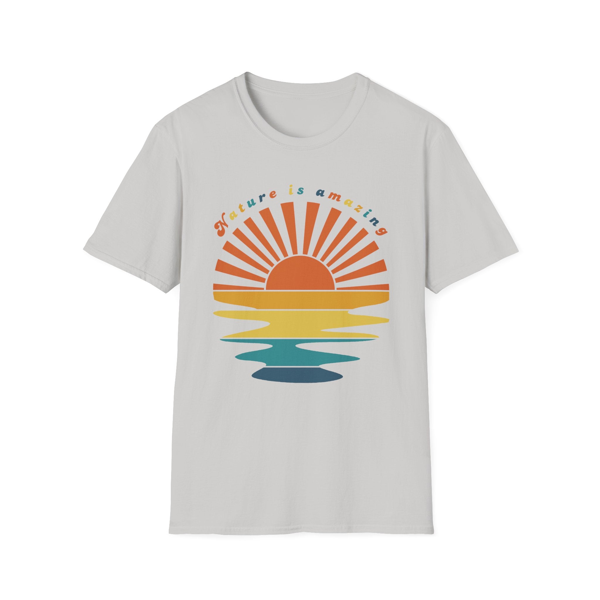 Retro Sunset Rays Wavy Shirt, Sun Shirt, Retro Sunshine Shirt, Sun Rays Tee, Beachy Vibes Tee, Retro Summer Time , Sunset Tshirt