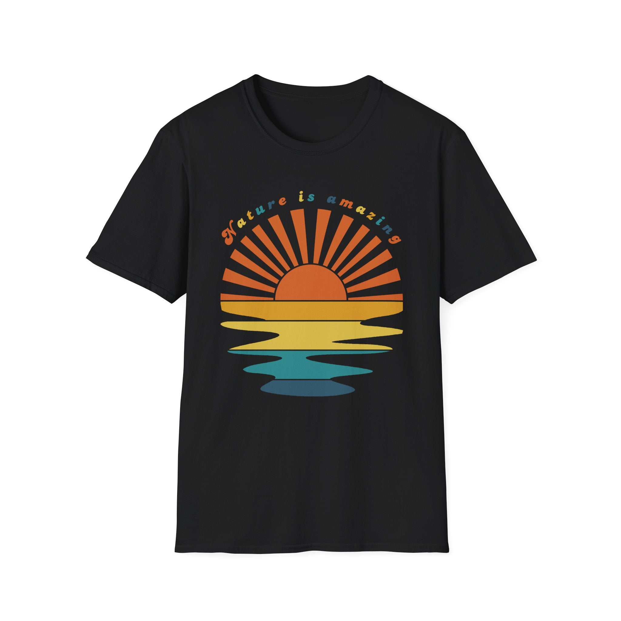 Retro Sunset Rays Wavy Shirt, Sun Shirt, Retro Sunshine Shirt, Sun Rays Tee, Beachy Vibes Tee, Retro Summer Time , Sunset Tshirt