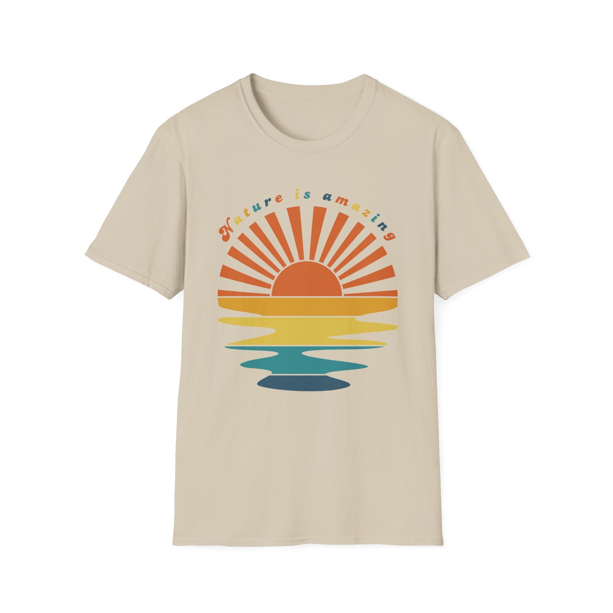 Retro Sunset Rays Wavy Shirt, Sun Shirt, Retro Sunshine Shirt, Sun Rays Tee, Beachy Vibes Tee, Retro Summer Time , Sunset Tshirt