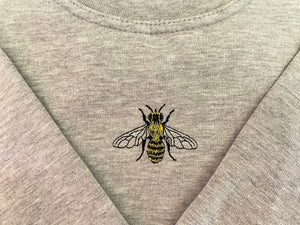 Unisex Embroidered Bee Hoodie (Cotton & Vegan Options)