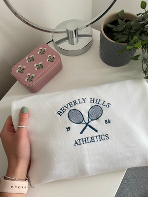 Beverly Hills Athletics Unisex Embroidered Sweatshirt - Vintage Style Crewneck