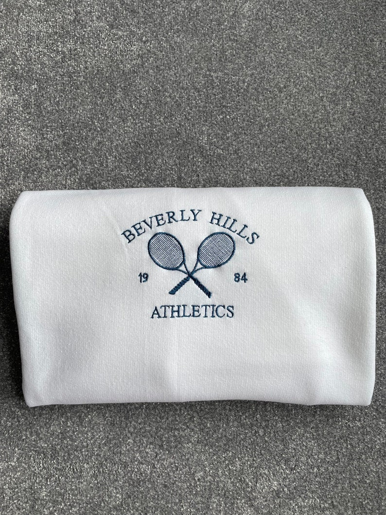 Beverly Hills Athletics Unisex Embroidered Sweatshirt - Vintage Style Crewneck