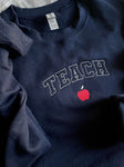 Teacher Embroidered Sweatshirt - Teacher Gift, Teacher Appreciation Crewneck, Cute Teacher Gift Idea