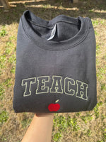 Teacher Embroidered Sweatshirt - Teacher Gift, Teacher Appreciation Crewneck, Cute Teacher Gift Idea