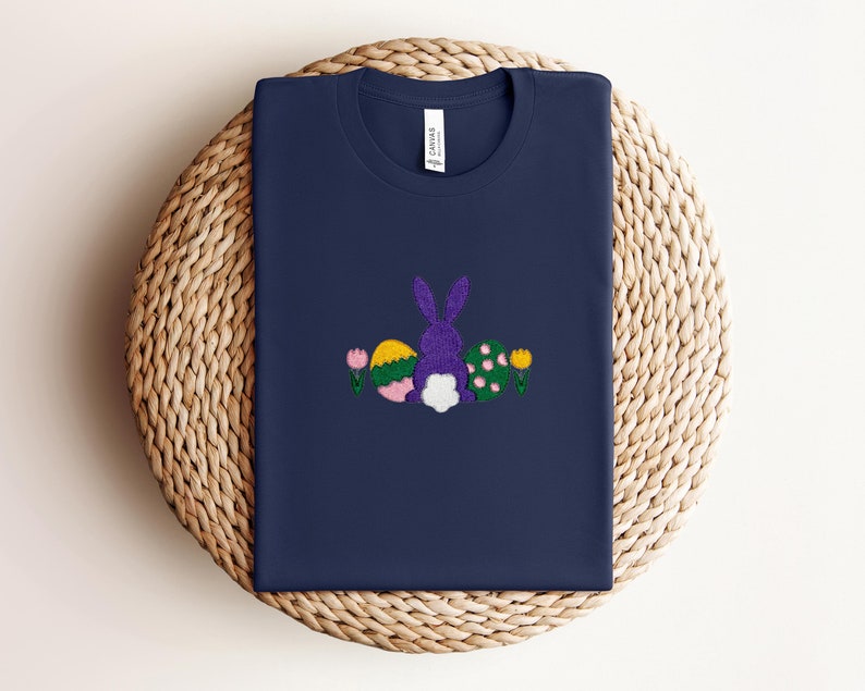 Bunny Egg Embroidered Sweatshirt: Celebrate Easter in Style