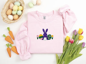 Bunny Egg Embroidered Sweatshirt: Celebrate Easter in Style