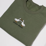 Goose Embroidered Funny Sweatshirt - Goose Bumps Crewneck - Best Friend Gifts - Trendy and Humorous Sweatshirt