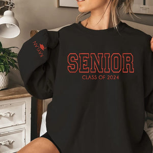 Custom Embroidered Senior Sweatshirt - Class of 2024 Graduation Hoodie, Senior Grad Gift