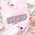 Custom Embroidered Senior Sweatshirt - Class of 2024 Graduation Hoodie, Senior Grad Gift