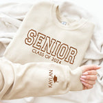 Custom Embroidered Senior Sweatshirt - Class of 2024 Graduation Hoodie, Senior Grad Gift