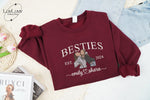 Embroidered Custom Best Friend Sweatshirts - Personalized Portrait Sweatshirt - Matching Bestie Shirt with Custom Picture