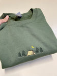 Camping Embroidered Crewneck Sweatshirt