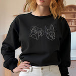 Custom Dog Ears Embroidered Sweatshirt - Perfect for Dog Moms, Dog Lovers, Personalized Dog Shirt, Unique Pet Hoodie